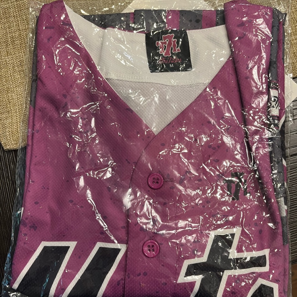 Men's M 7 Line Army Purple Baseball Jersey